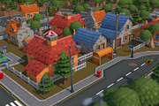 Low Poly Cartoon City Pack, an Architecture 3D Model by multimedia4ds (Thumbnail 4 of 9)