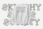 SKUL X LINES – Outlined Bone Font, a Font by TypeTasty Font (Thumbnail 3 of 9)