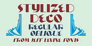 Stylized Deco JNL, a Sans Serif Font by Jeff Levine Fonts (Thumbnail 1 of 5)