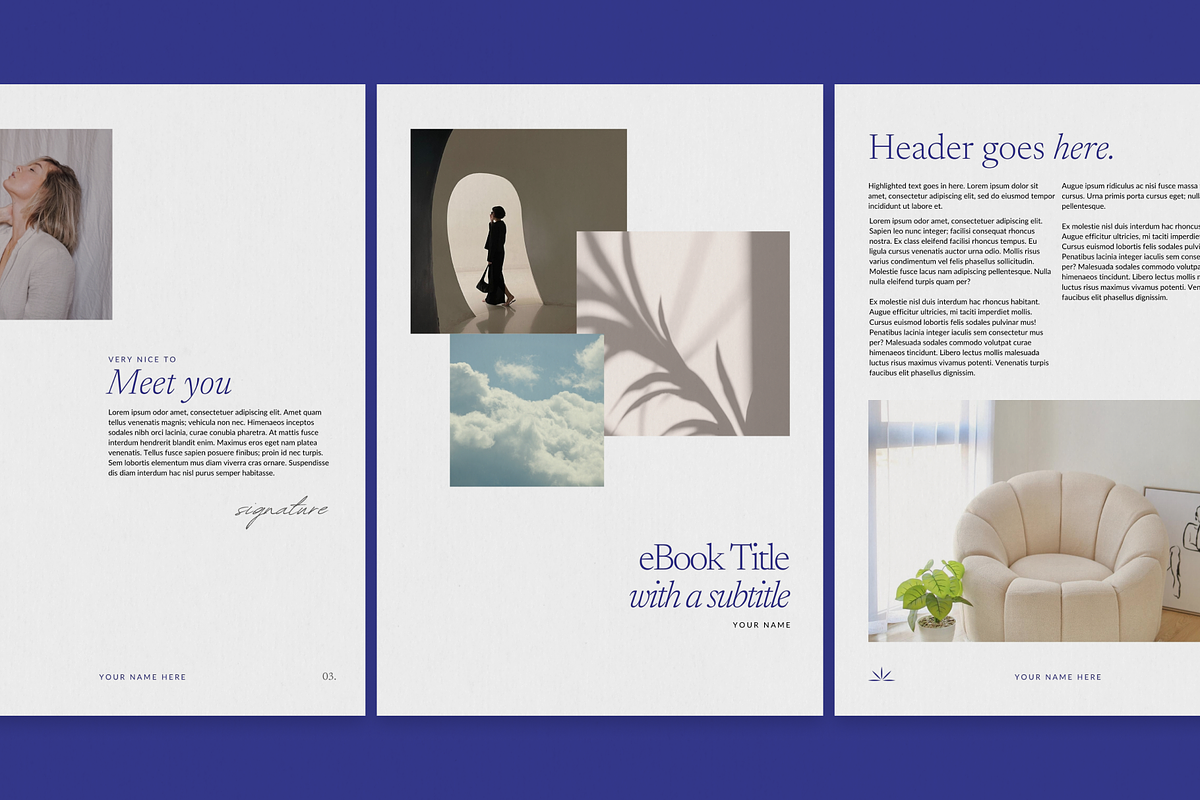 Indigo eBook Canva Templates preview 4