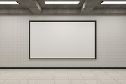 Subway Signage Horizontal Mockup, an Advertising Mockup by shahsoft (Thumbnail 2 of 2)