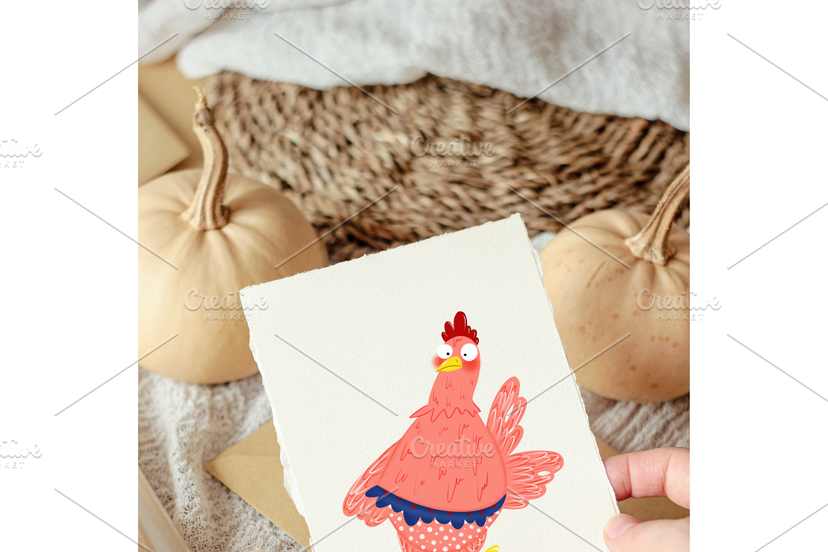 Whimsical Chicken Clipart Set, an Animal Illustration by Oleksandra Illustrates (Photo 8 of 12)