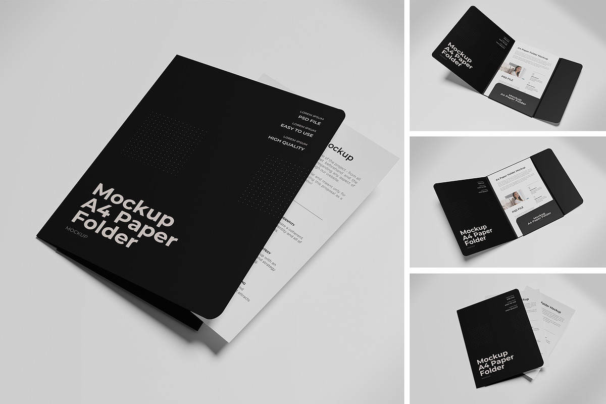 A4 Paper Folder Mockup, an Advertising Mockup by Twins_studio926 (Photo 1 of 5)