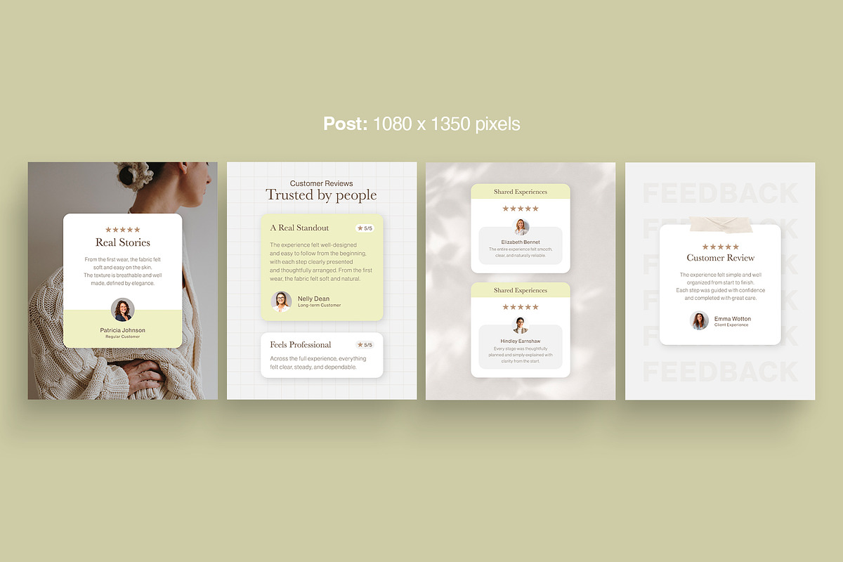 Testimonials & Reviews Social Media, a Social Media Template by BrandPacks (Photo 4 of 7)