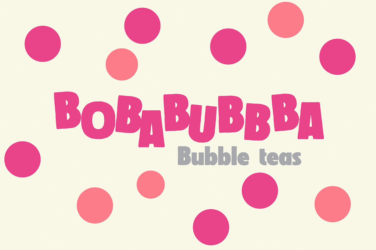 Bubbbo - Fun and chunky font, a Sans Serif Font by Drawwwn (Photo 4 of 9)