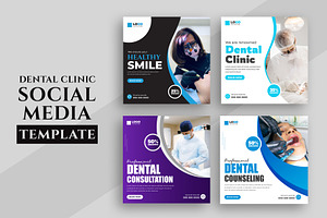 Dental Care Social Media Post Design, a Social Media Template by nandinigraphics