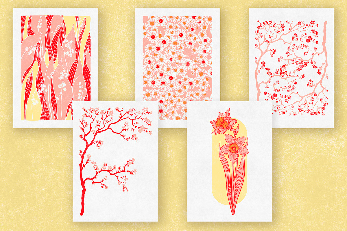 PINK SPRING dopamine Posters Set, a Poster Template by Garden in frame (Photo 6 of 10)