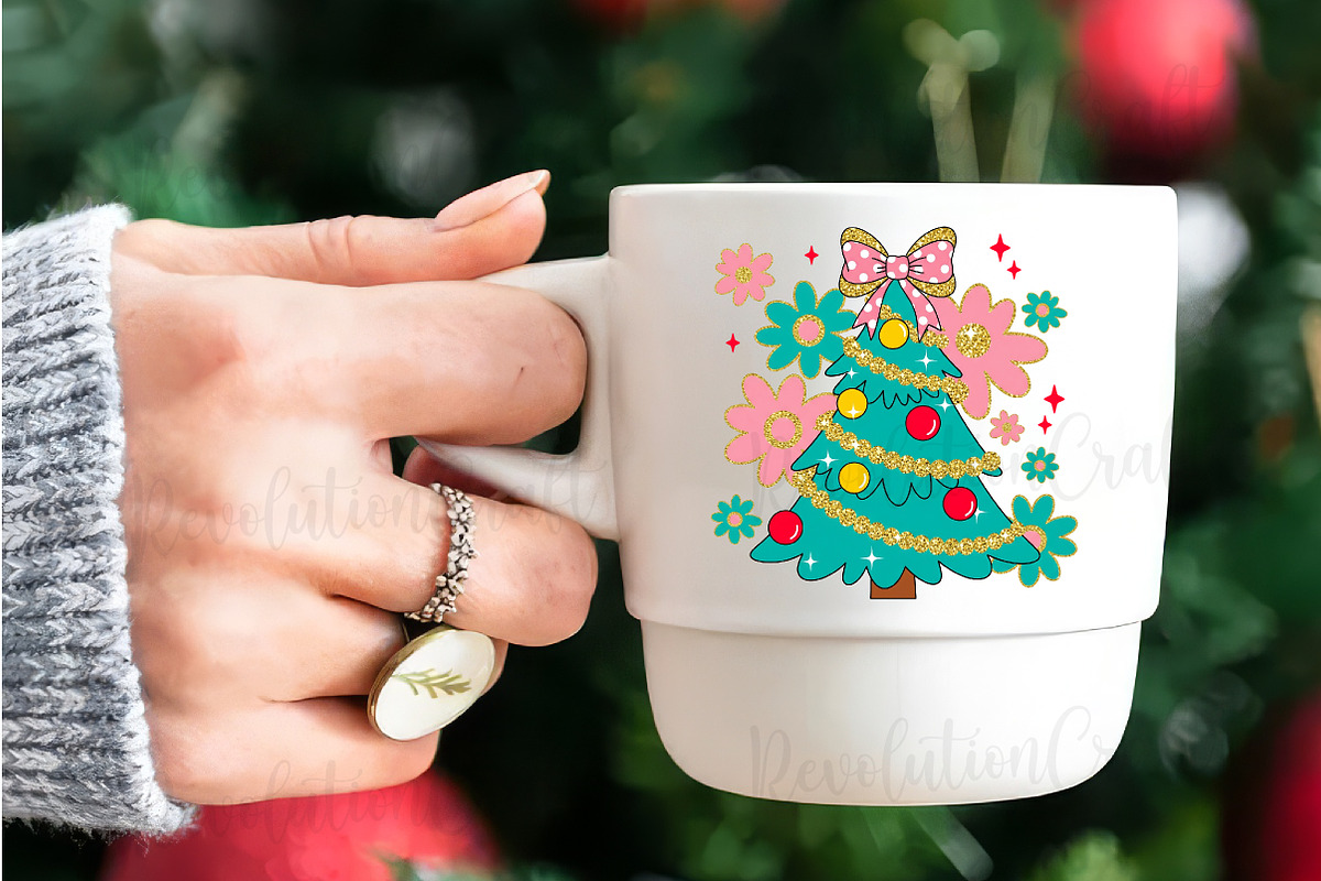 Glitter Boho Christmas Tree Png, an Illustration by OK Design (Photo 4 of 4)