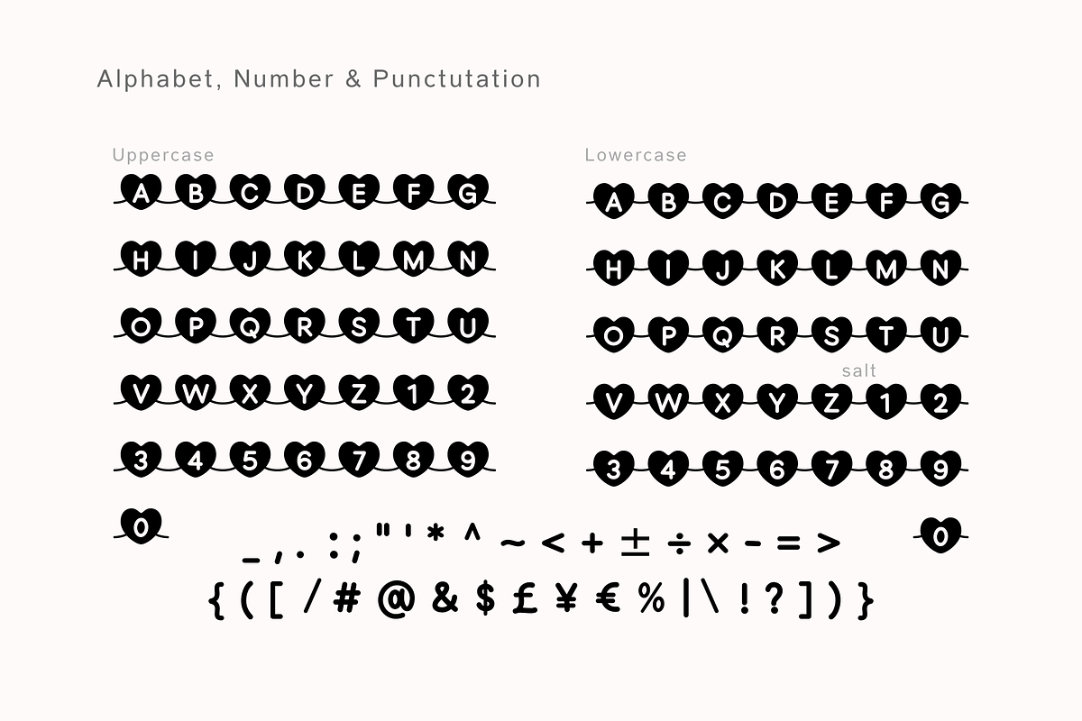 Connected Hearts - Decorative Font, a Sans Serif Font by Attractype (Photo 8 of 8)