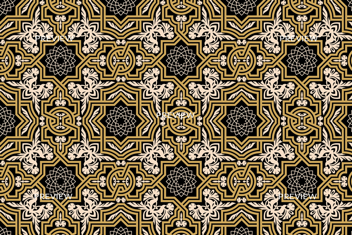 4 different Morocco patterns, a Pattern Graphic by Azat1976