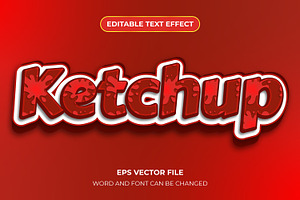 Ketchup Editable Text Effect