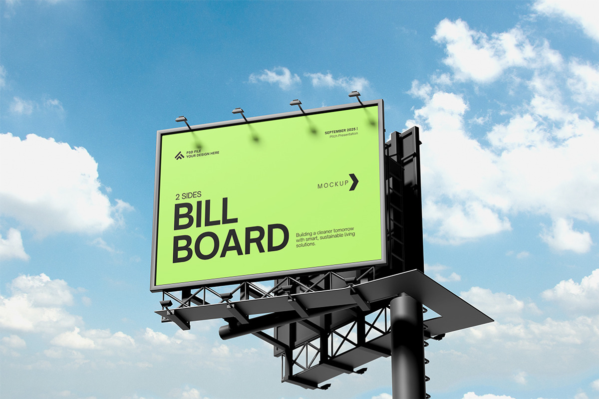 Sides Billboard Mockup, an Advertising Mockup by HanaSaka_Studio (Photo 5 of 5)