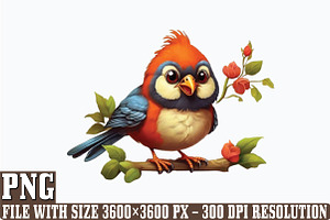 Funny Bird PNG Clipart Bundle