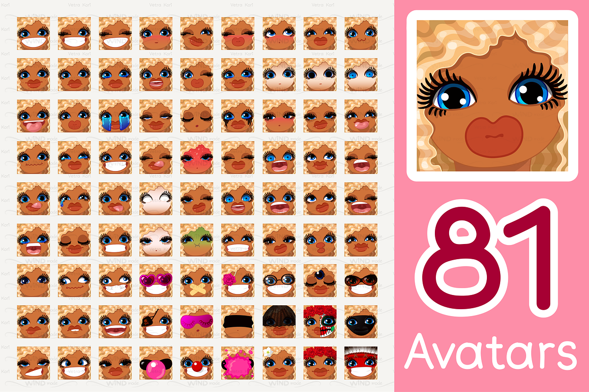 vector BIG avatars SET, a Templates & Theme by WINDmade (Photo 33 of 40)