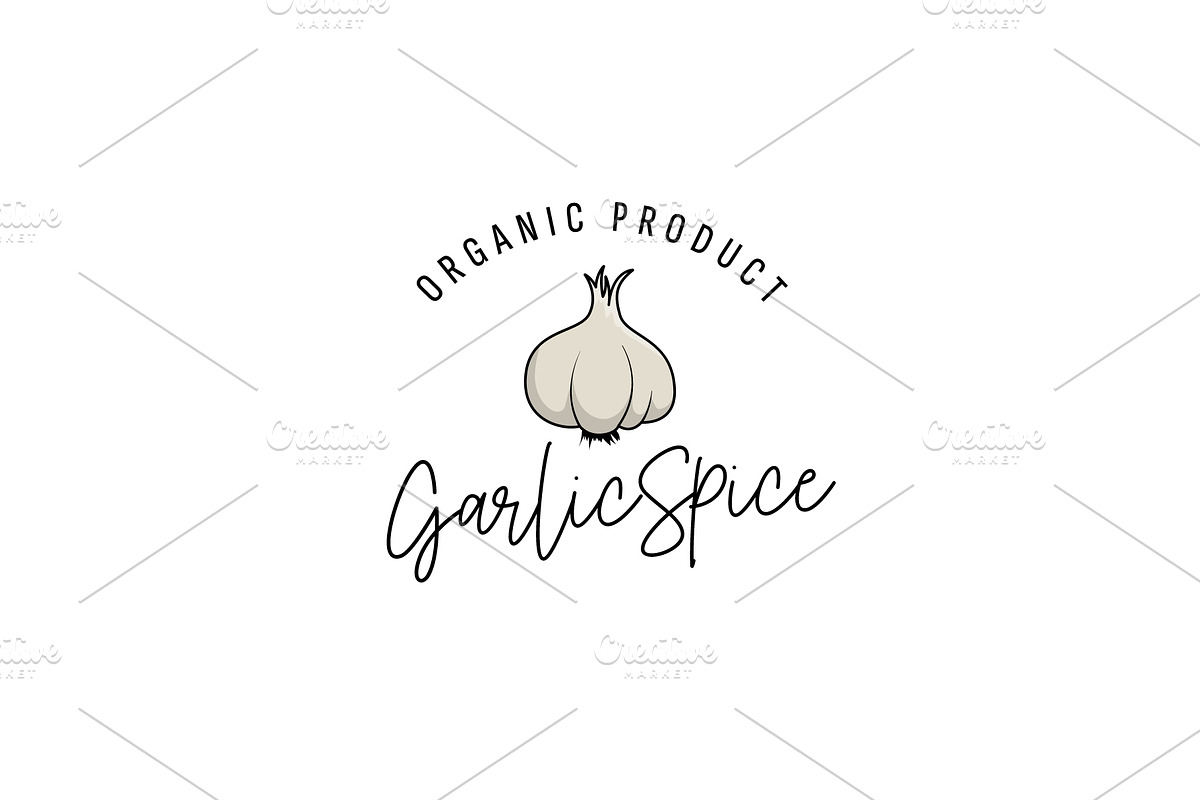Garlic spice logo illustration, a Branding & Logo Template by Dyn Studio
