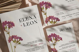 Floral Invitation Canva Template, an Invitation Template by microstd