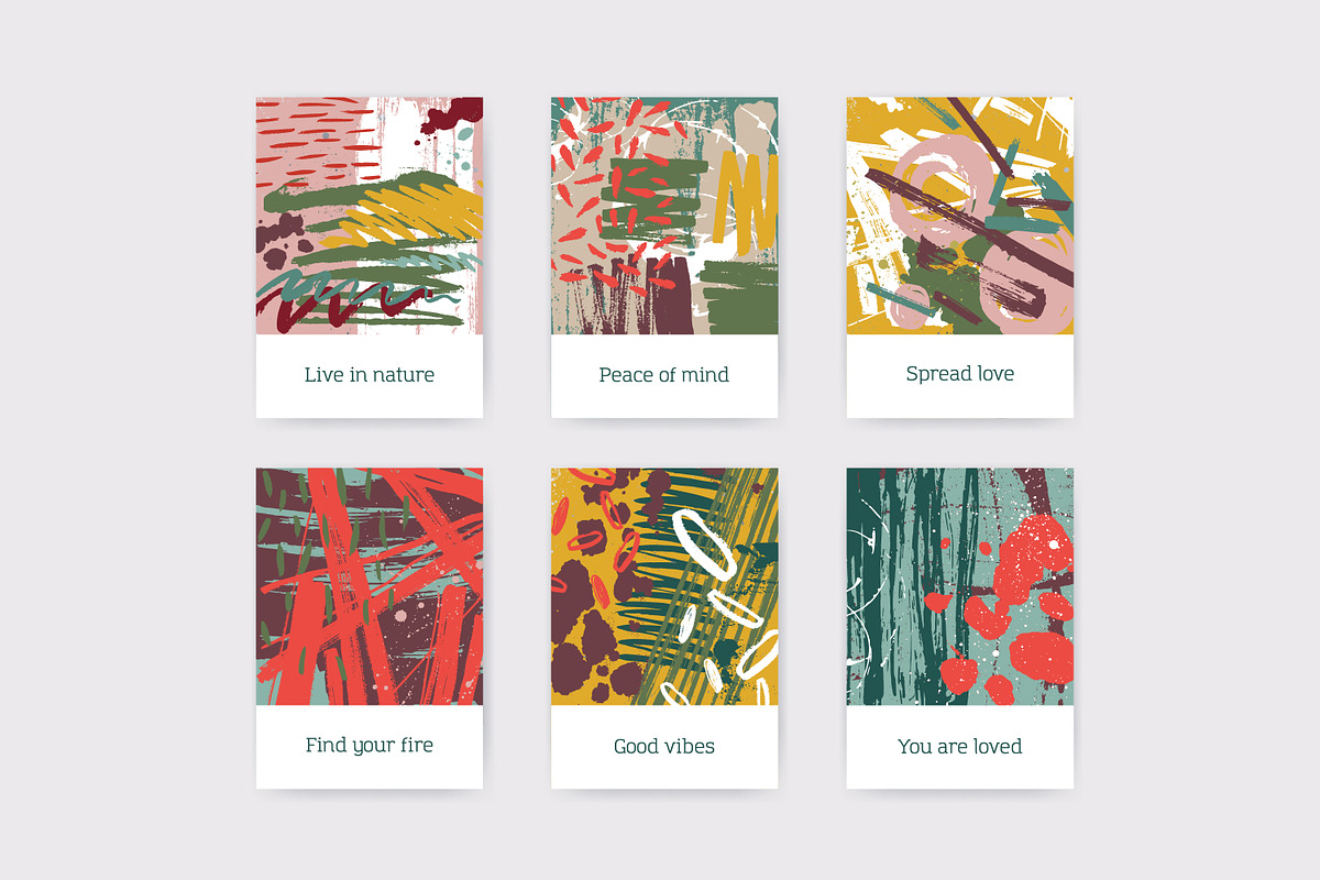 Textured hand drawn cards set, a Texture Graphic by Good Studio (Photo 2 of 15)