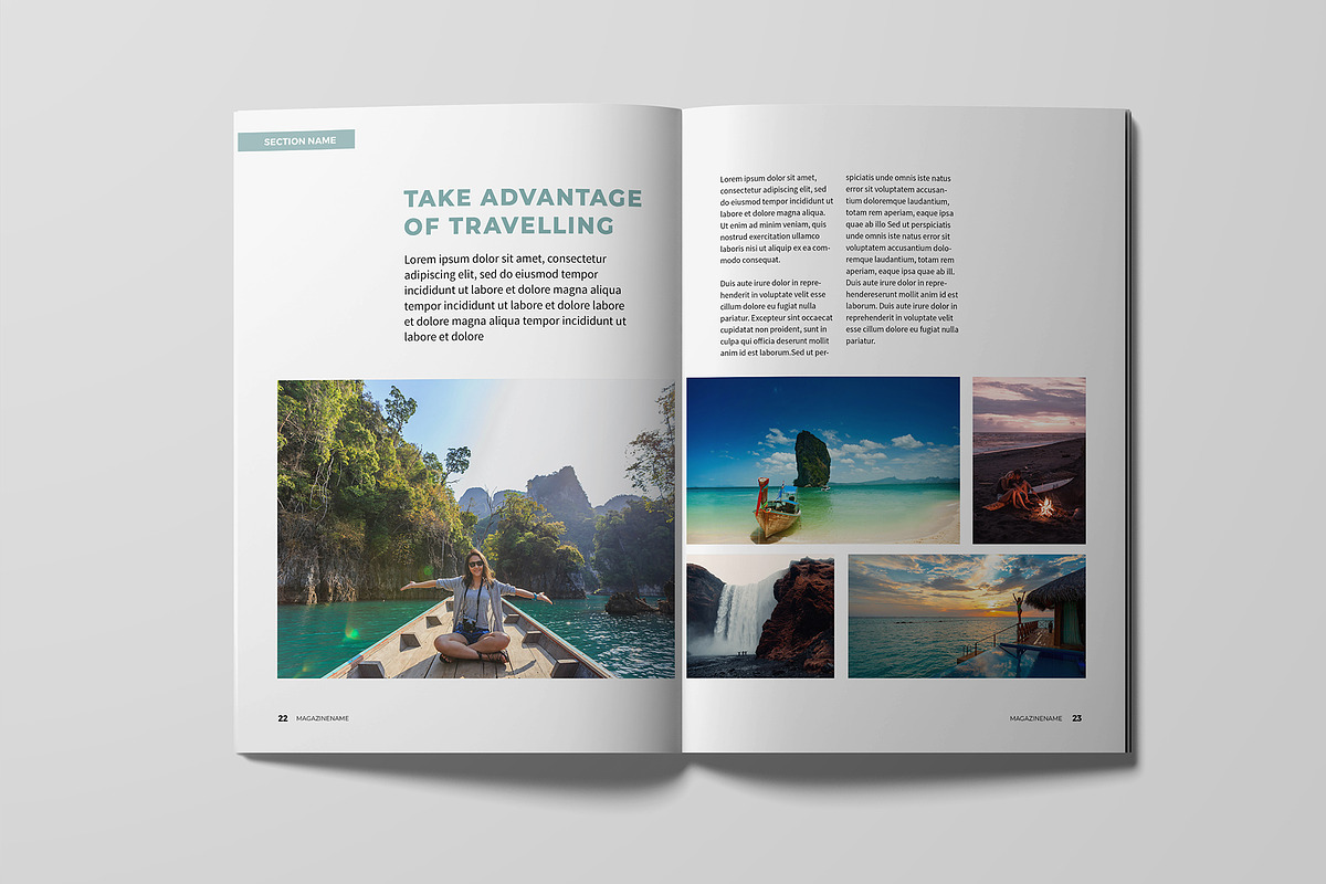 Travel Magazine Template, a Magazine Template by xtratimebd (Photo 6 of 9)