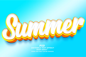 PSD Summer Editable Text Effect