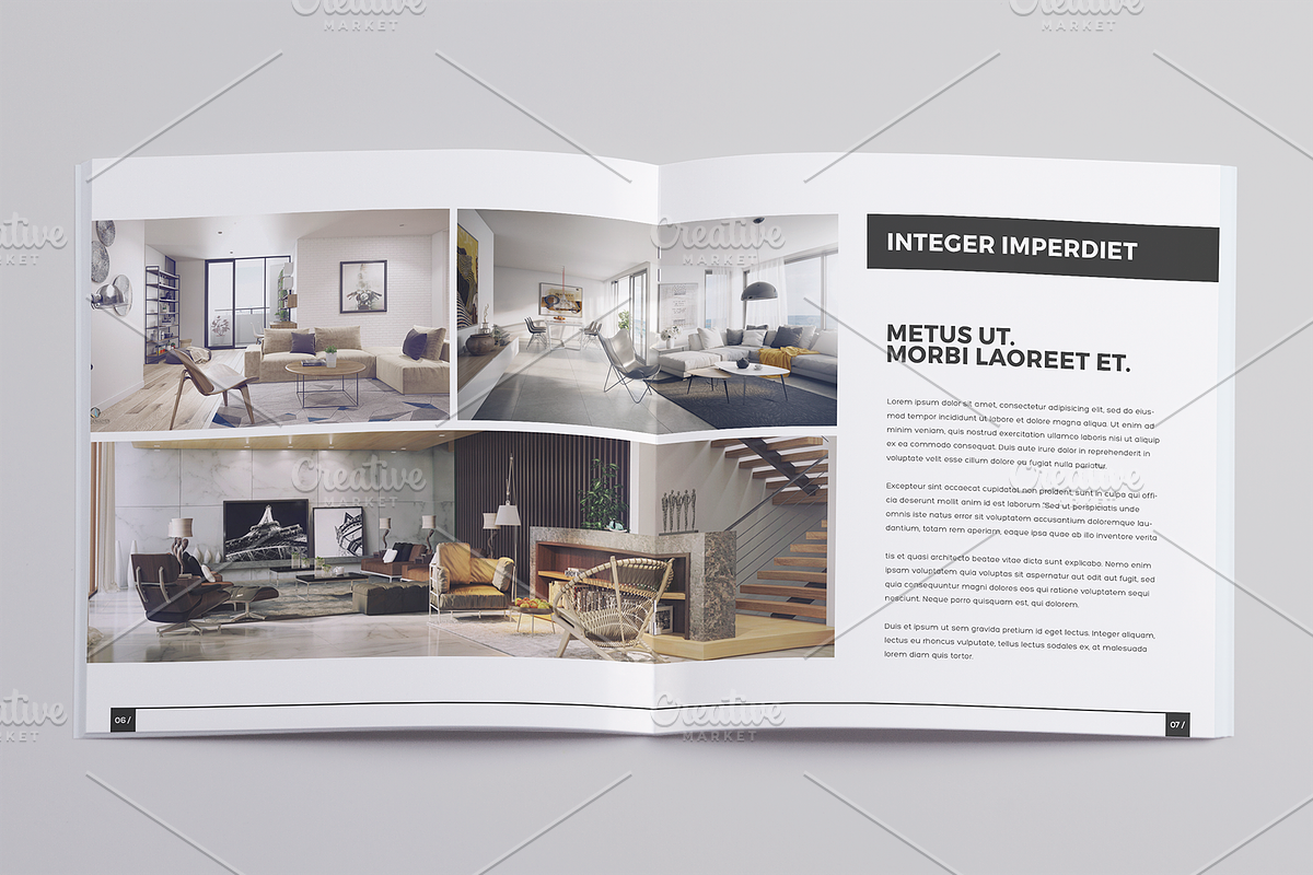 Minimal Interior Design Brochure, a Brochure Template by ShapShapy