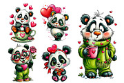 Valentine Panda clipart, an Illustration by Designworld (Thumbnail 2 of 3)