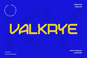 Valkyre – Sci-Fi Display Font, a Sans Serif Font by Artiveko (Thumbnail 1 of 8)