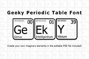 Geeky Periodic Table Font, a Handwritten Font by JoZOO (Thumbnail 1 of 3)