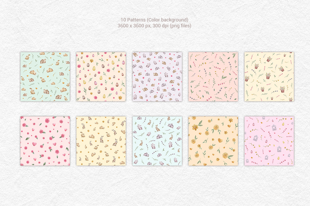Watercolor easter clipart, an Illustration by CreativeByLu (Photo 8 of 15)
