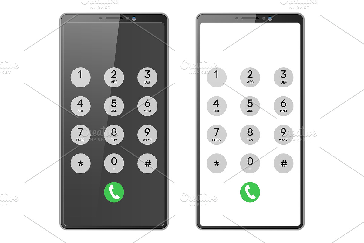 Realistic mobile phone with dial or, a Technology Illustration by Vectorbuum (Photo 1 of 3)