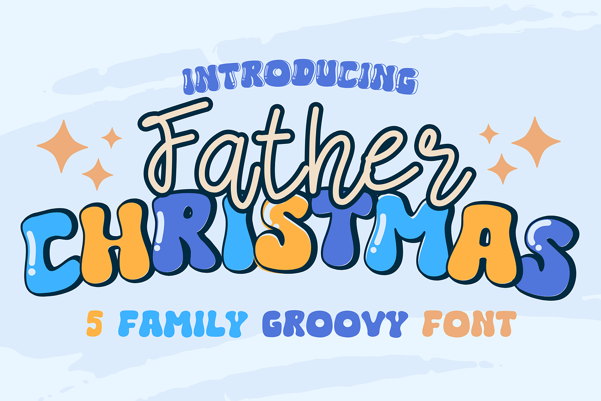 Father Christmas is a groovy font, a Handwritten Font by Brown Cupple (Photo 1 of 13)
