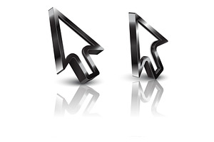 vector glossy arrow mouse pointer., an Object Illustration by piter.goskov