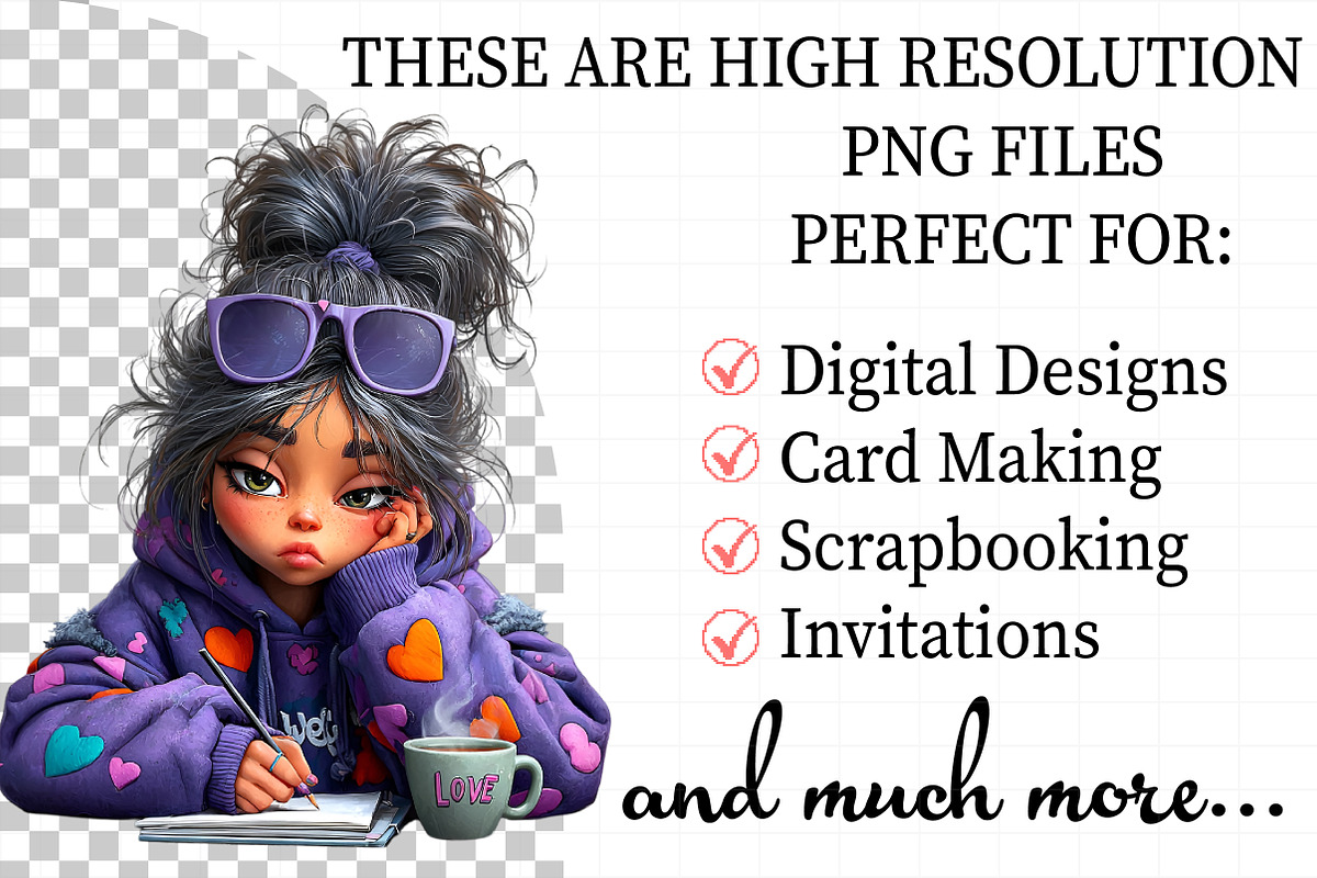 Valentines Day Coffee Girls Clipart, an Illustration by Daily.Designs (Photo 2 of 5)