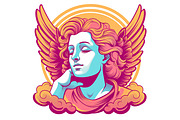 Spiritual Angel Clipart with Sun Ray, a Person Illustration by Ghagra (Thumbnail 2 of 3)