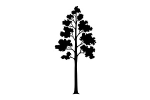 Trees black silhouette, natural wild, an Object Illustration by the8monkey