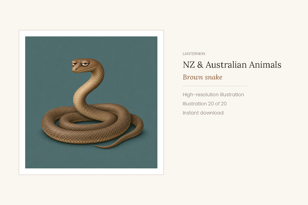 NZ & Australian Animals, Set 20, an Animal Illustration by LanternkinStudio (Photo 11 of 12)