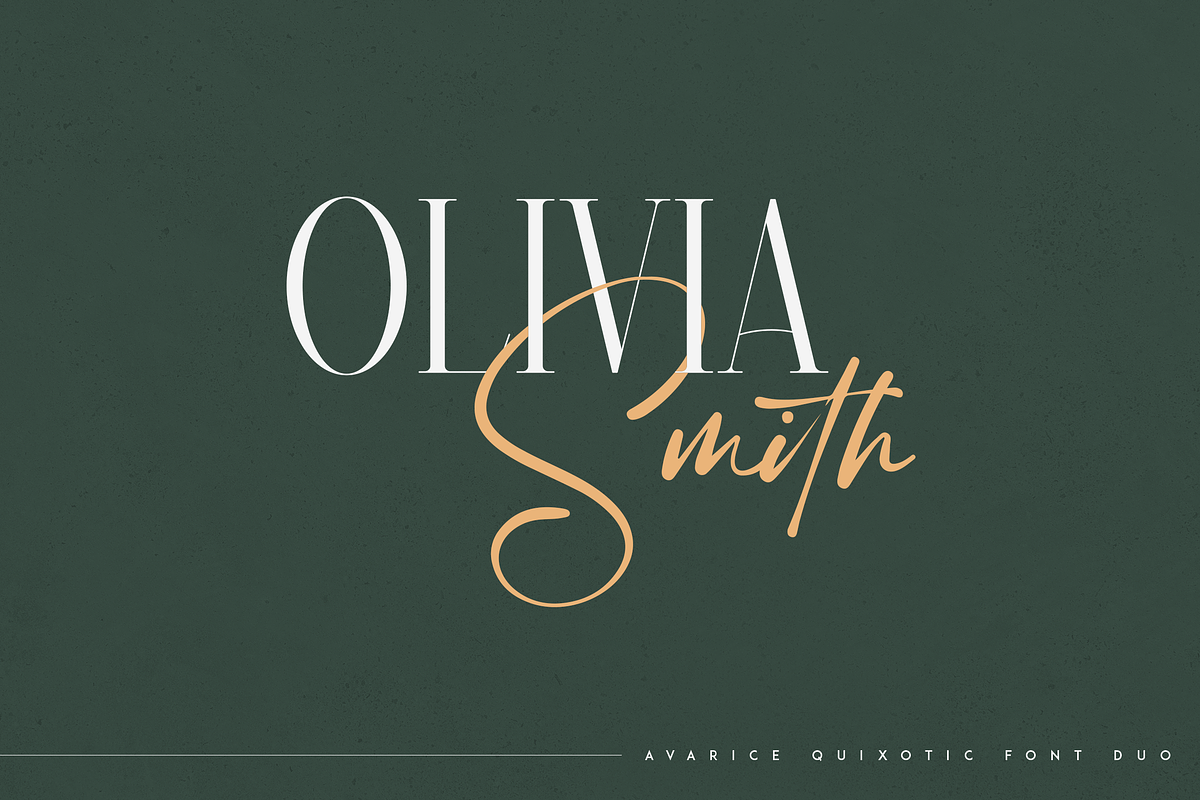 Avarice & Quixotic - modern font duo, a Serif Font by Only Fonts (Photo 11 of 12)