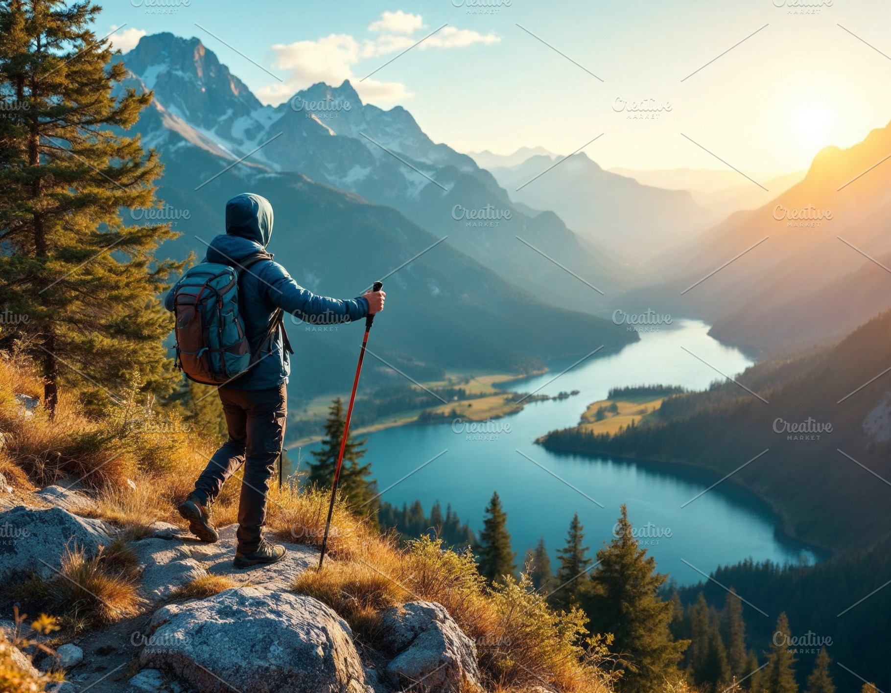 Tourist in the mountains, a Person Photo by Volff