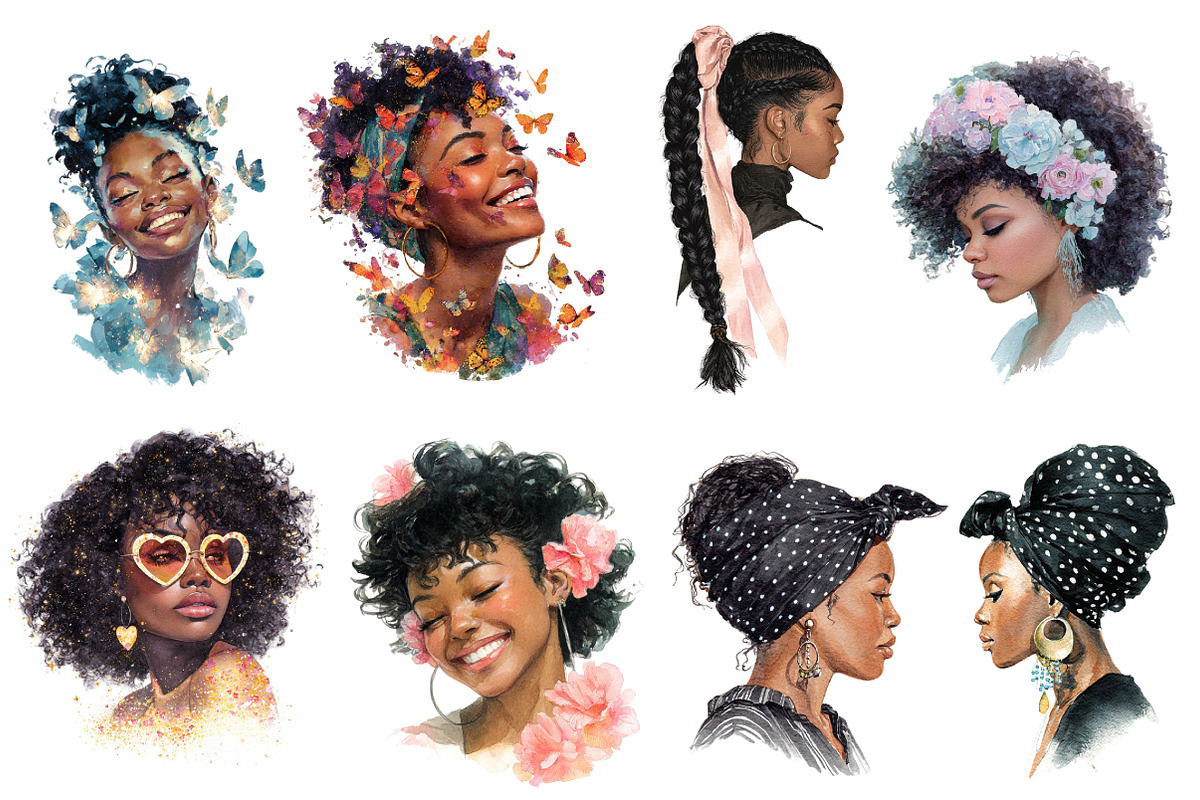 Beautiful Black Girl clipart, an Illustration by Designworld (Photo 4 of 5)