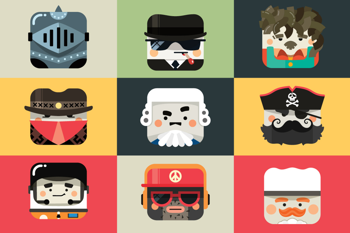 Set of flat profession icons part 2, an Icon by Andrew Bzh.