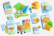 Online Payment 3D Icon Set, an Object 3D Model by Eklip Studio (Thumbnail 3 of 3)