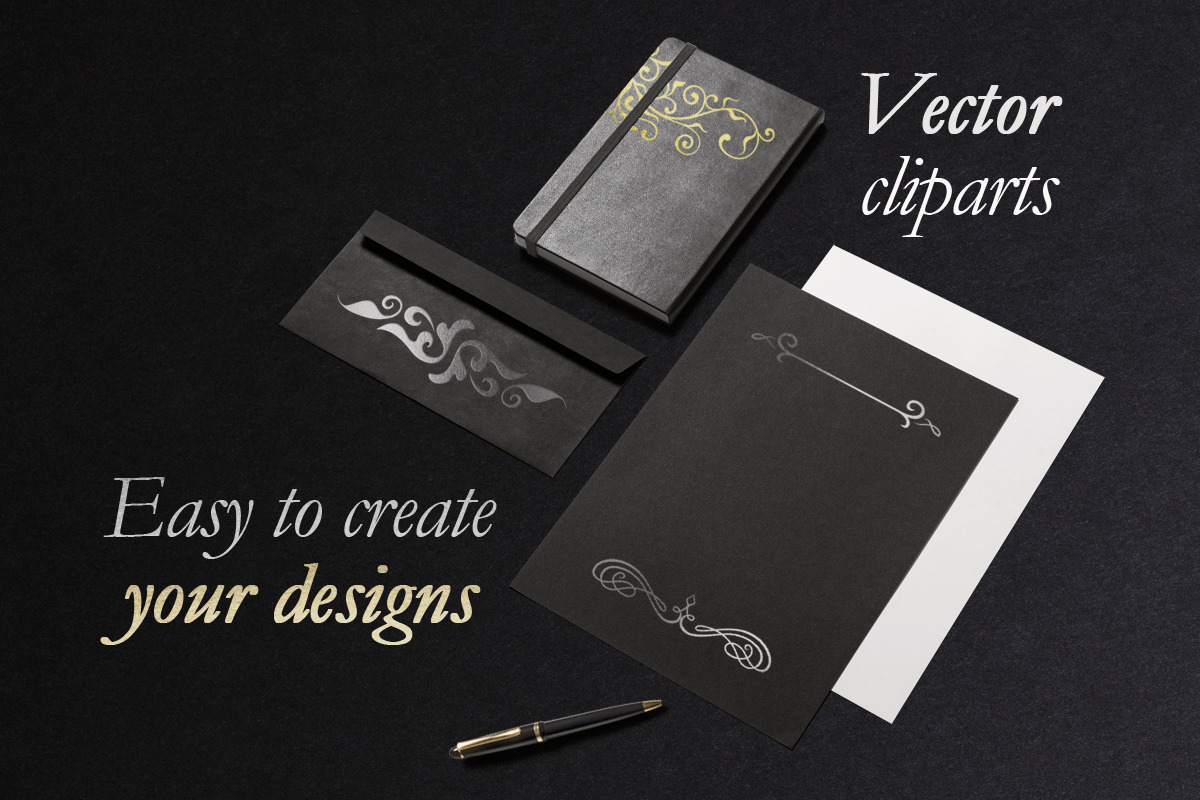 Decorative ornamental elements set, an Object Graphic by Warm Hearted Studio (Photo 8 of 10)