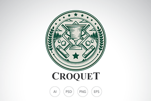 Croquet Tournament Logo Template