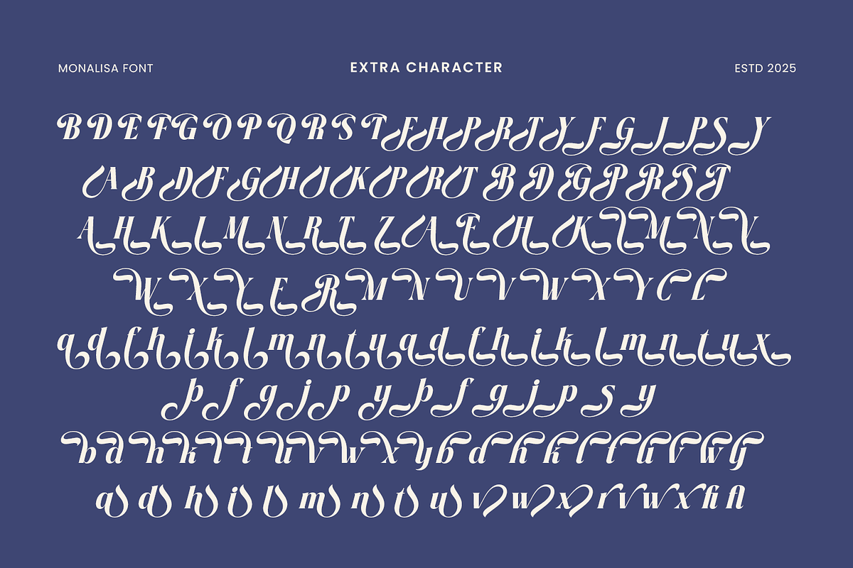 Monalisa - Serif Font with Butterfly, a Serif Font by Umitype (Photo 9 of 11)