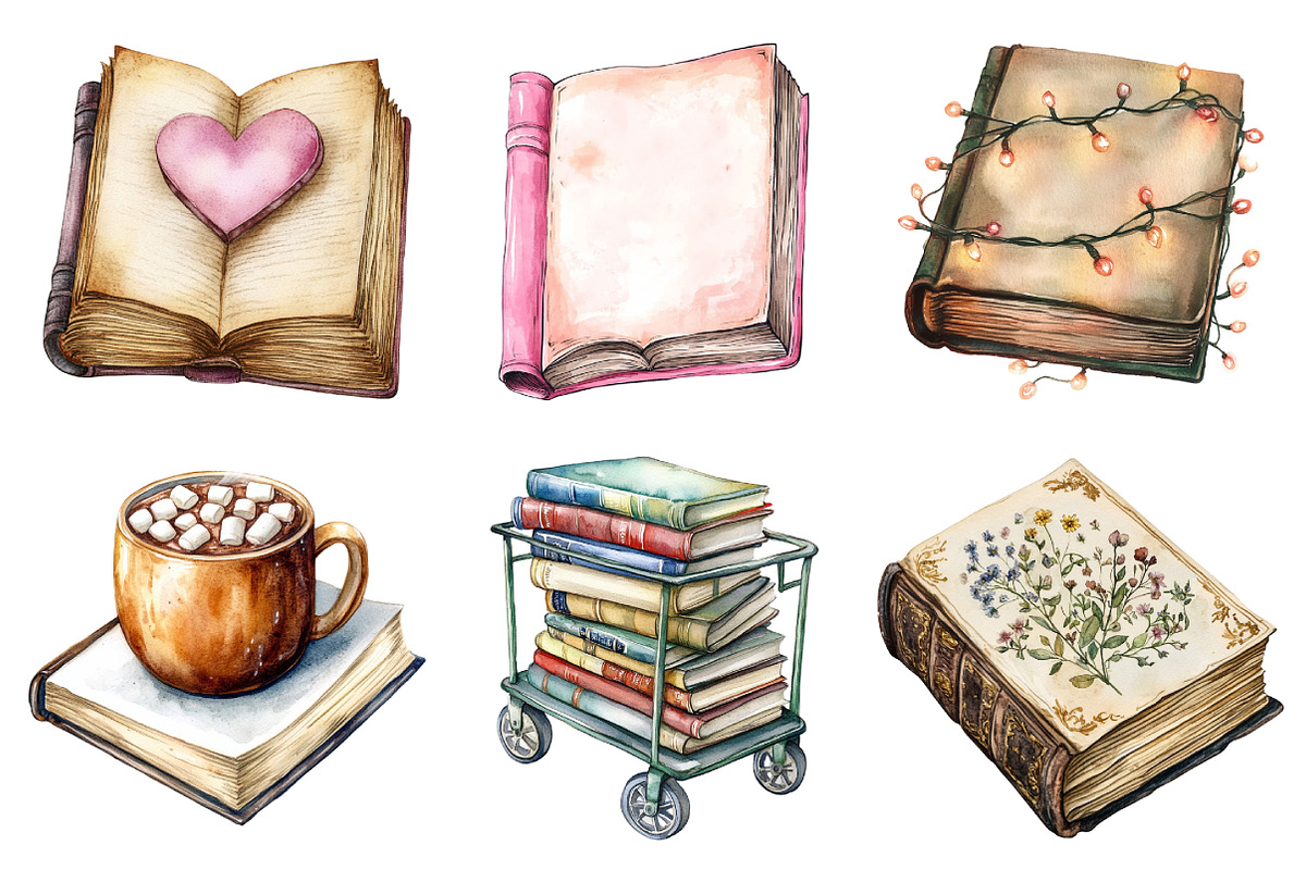 Books Lovers Clipart, an Illustration by Daily.Designs (Photo 5 of 5)