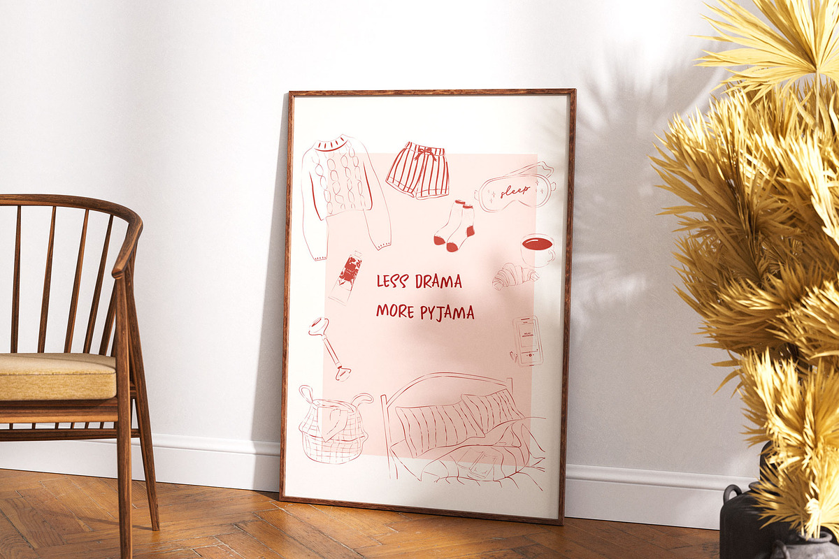 Lazy Day. Homebody Poster, a Decorative Illustration by Mio Buono (Photo 4 of 9)