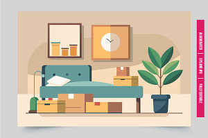 Bedroom couch plant boxes, an Illustration by Tanuart