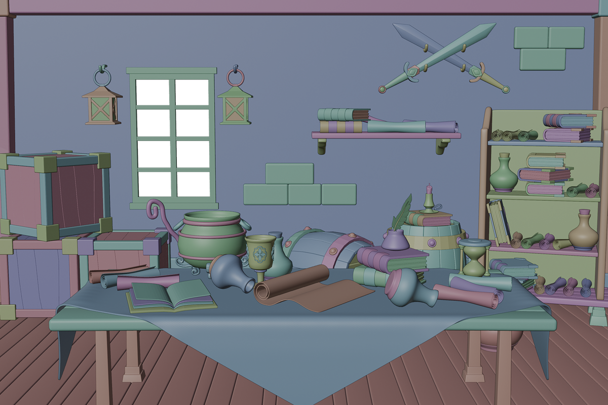Medieval Basement Room 3D Scene, a Scene 3D Model by Dudukbersama (Photo 3 of 3)