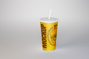 Disposable Paper Cup Mockup