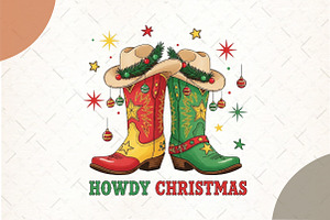 Howdy Christmas Png, an Illustration by Watercolor design