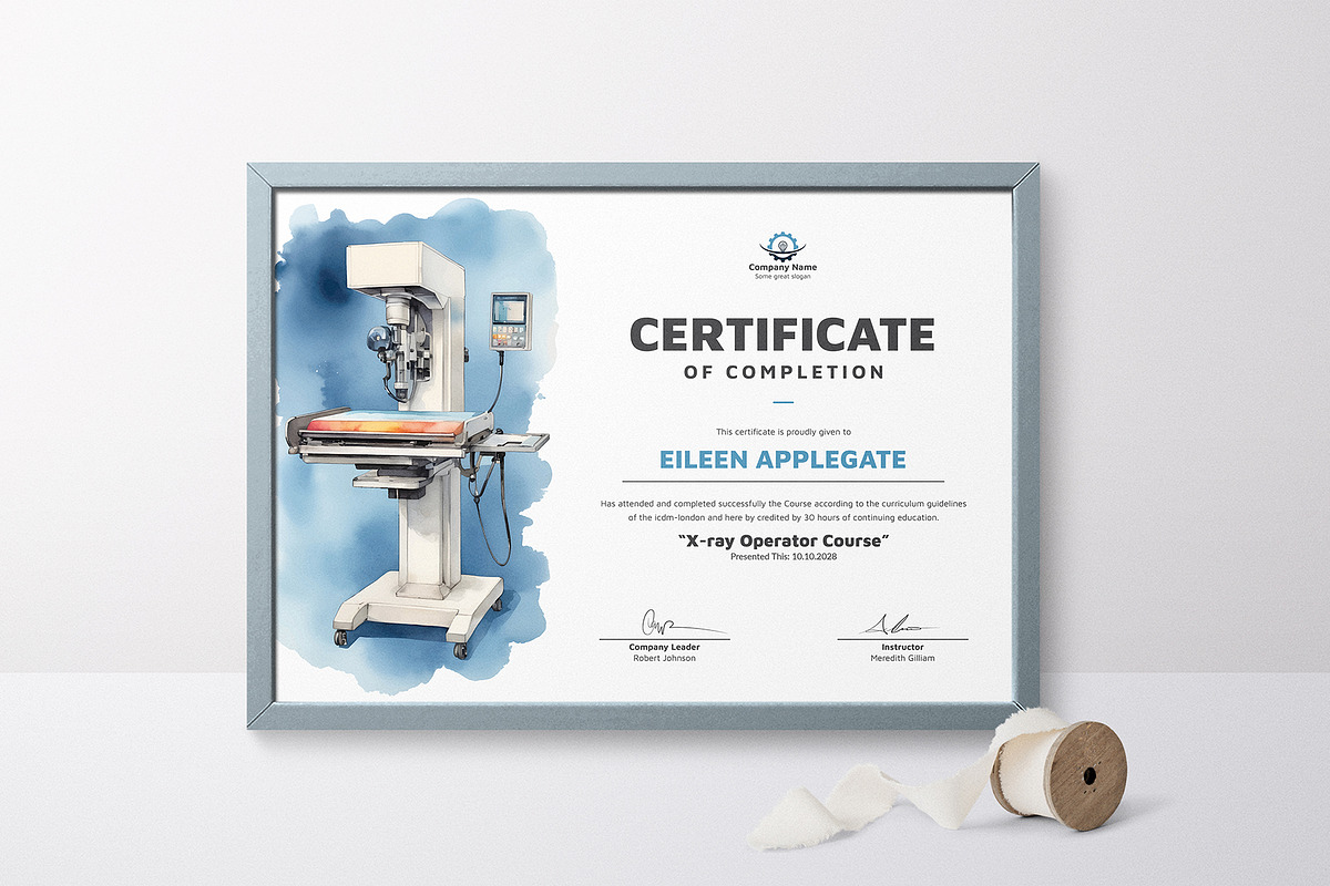 X-ray Operator Certificate, a Stationery Template by DesignDevisers (Photo 4 of 10)
